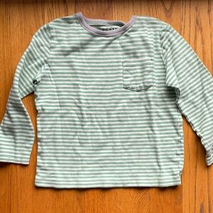 Mini Boden Green Striped Long sleeve Shirt